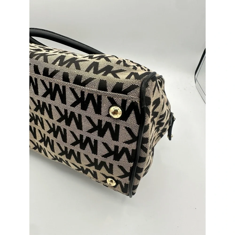 Boston Handbag With Monogram On CanvasMichael Kors Satchel